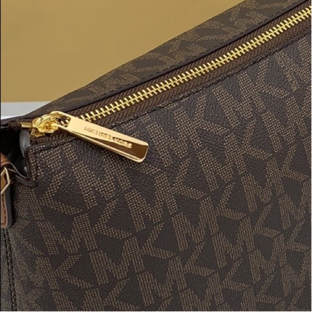 MICHAEL KORS CROSBY LARGE SHOULDER BAG BROWN SIGNT - Picture 15 of 16
